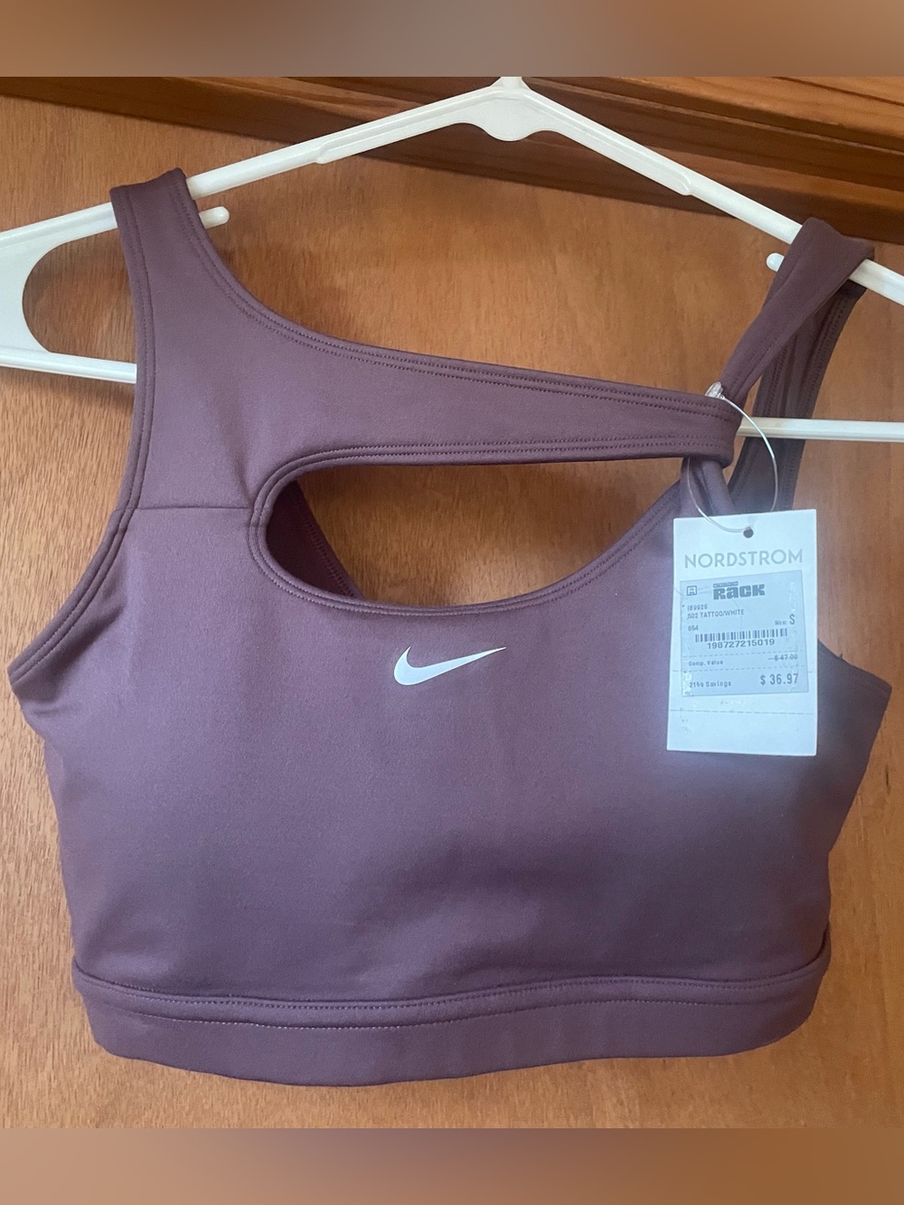Nike One Dri-FIT Capsule Sports Bra in Tattoo/White - Picture 4 of 4